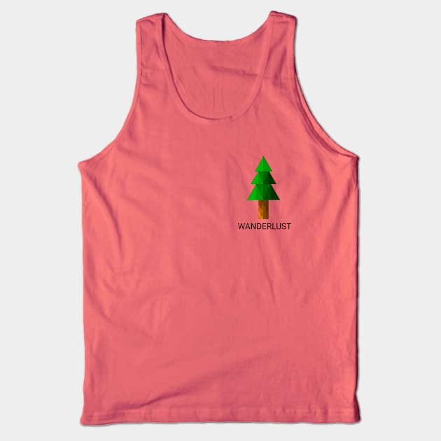 Wanderlust Pine Tank Top by Lunar Scrolls Design